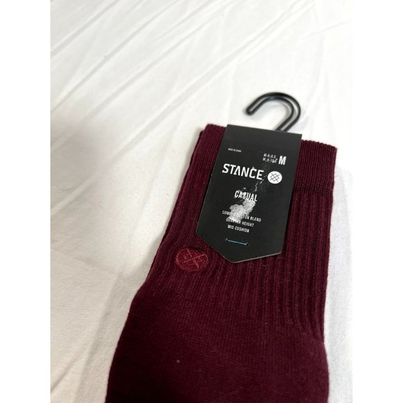 Stance Icon QTR Socks sz Medium Wine NWT - Picture 2 of 4